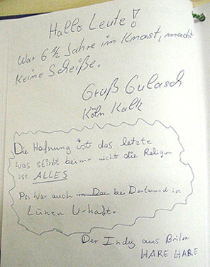 gästebuch Insasse