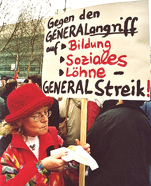 Erwerbslosen Demo