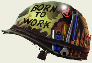 born to work Helm arbeitslos
