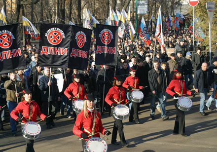 Nazis Russland NPNI Demonstration