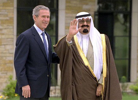 Saudi Kronprinz Abdullah George W. Bush