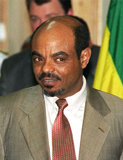 äthiopischer Präsident Meles Zenawi Ethiopia