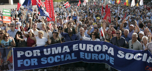 Demonstration EU-Vertrag Lissabon