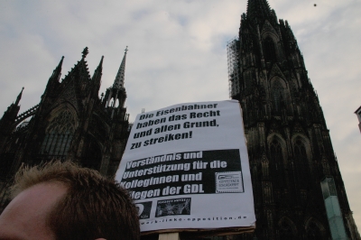 Bahnstreik GDL Kundgebung