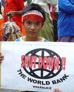 Proteste gegen die Weltbank in Jakarta