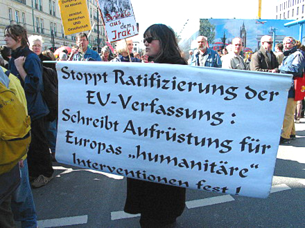 Protest gegen EU-Verfassung