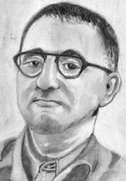 Berthold Brecht Zeichnung Margitta Bieker 2006