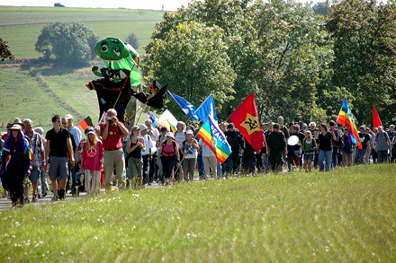 Proteste gegen die letzten Atomwaffen in Büchel Foto: Wolfgang Geissler