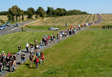 Proteste gegen die letzten Atomwaffen in Büchel Foto: Wolfgang Geissler