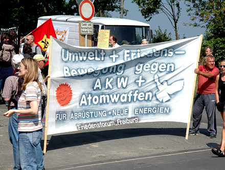 Proteste gegen die letzten Atomwaffen in Büchel Foto: Wolfgang Geissler