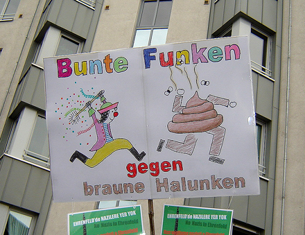 Bunte Funken gegen braune Halunken Karneval Global Köln Foto: Christian Heinrici
