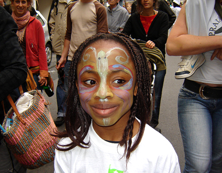 Kölsches Mädscha Kinderschminken Karneval Global Köln Foto: Christian Heinrici