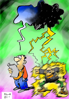 verdunklungsgefahr karikatur kostas koufogiorgos