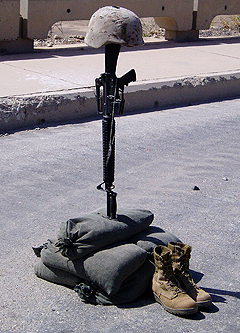 Soldatenkreuz in Irak-Operation „Matador“ Foto: James McCauley