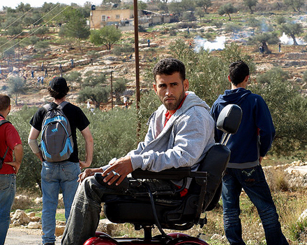 Rani Burnat Bil'in palästinensischer Rollstuhlfahrer 2. Intifada