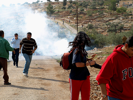 Tränengas-Angriff auf die Demonstranten
