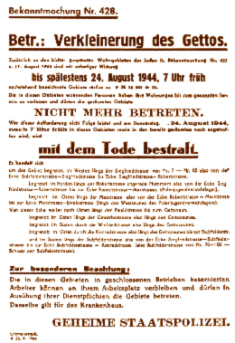 „Verkleinerung“ des Ghettos „Litzmannstadt“