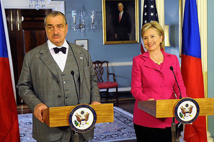 Karel Schwarzenberg  Hillary Clinton Foto: Poslanec