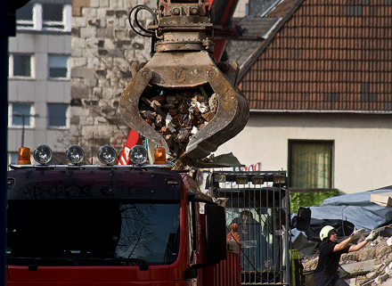 stadtarchiv Köln Aufräumarbeiten Foto: Alexander Bentzien