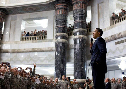 Obama in Bagdad Friedensrhetorik mit gespaltener Zunge Foto: Weißes Haus/Pete Souza