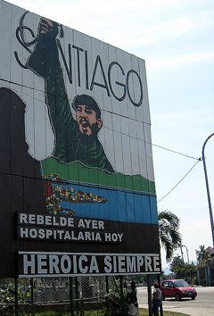 Kuba, Santiago de Cuba, rebellisches schild, eine Fotoreportage von Johannes Heckmann