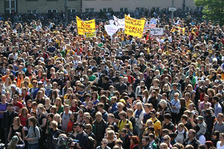 Bildungsstreik in Köln, Albertus-Magnus-Platz | Quelle: AStA Uni Köln
