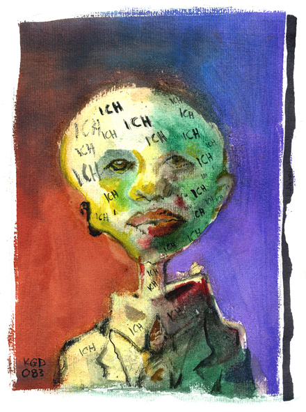 "Autistisch", Kostas Koufogiorgos „Minima Politika“, © 2008 Horlemann-Verlag Gewalt Minima Politika Kostas Koufougiorgos Horlemann-Verlag Minima Politika Kostas Koufougiorgos Horlemann-Verlag