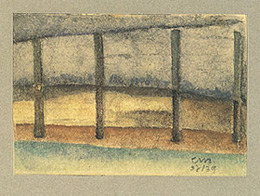 Ernst Walsken &bdquo;Landschaft mit Zaun&ldquo;