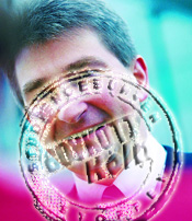 abgestempelter Pinkie Studiengebühren-Boykott