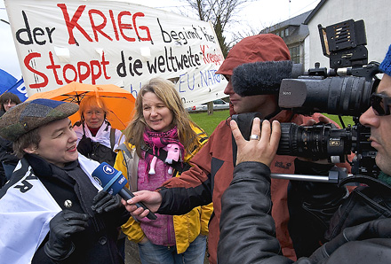 Proteste gegen Atomwaffen in Büchel in der Eifel | Foto: Herbert Sauerwein/AF