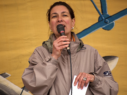 Christine Schmidt Proteste gegen Atomwaffen in Büchel in der Eifel | Foto: Herbert Sauerwein/AF