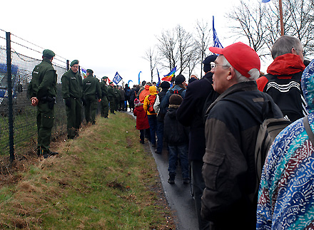 Büchel proteste gegen Atomwaffen Foto: Caroline Schenck