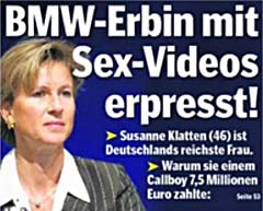 BMW Erbin mit Sex Video erpresst - Susanne Klatten