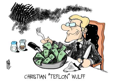 wulff telefoniert