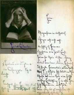 Eine von Eulenberg geschriebene Postkarte