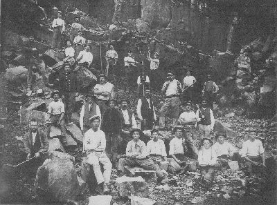 Arbeiter im Steinbruch