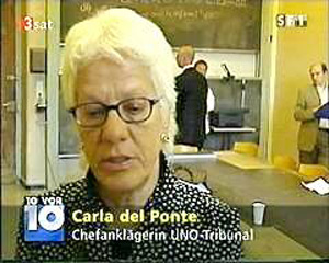 Chefanklgerin Carla del Ponte im Schweizer Fernsehen