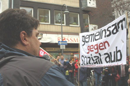 Demonstration gegen den Abriss