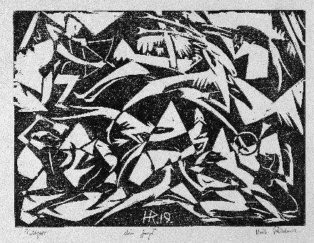 Hubert Rüther: 'Die Jagd', 1919