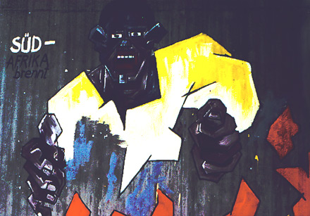 Wandbild gegen das Apartheidregime in Sdafrika (1987)