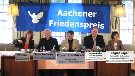 Verleiher und Tr�ger des Aachener Friedenspreises