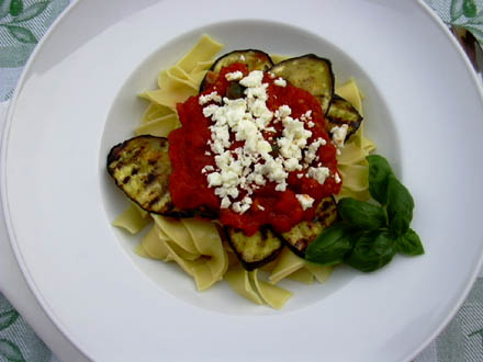 pasta alla norma mit auberginen und sugo