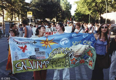 Demo in Siena, Italien